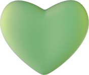 3D Green Heart